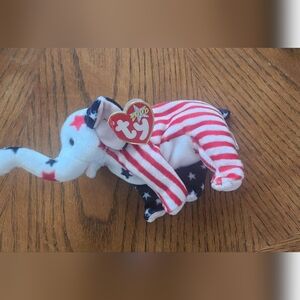 Vintage "Republican" Beanie Baby Elephant